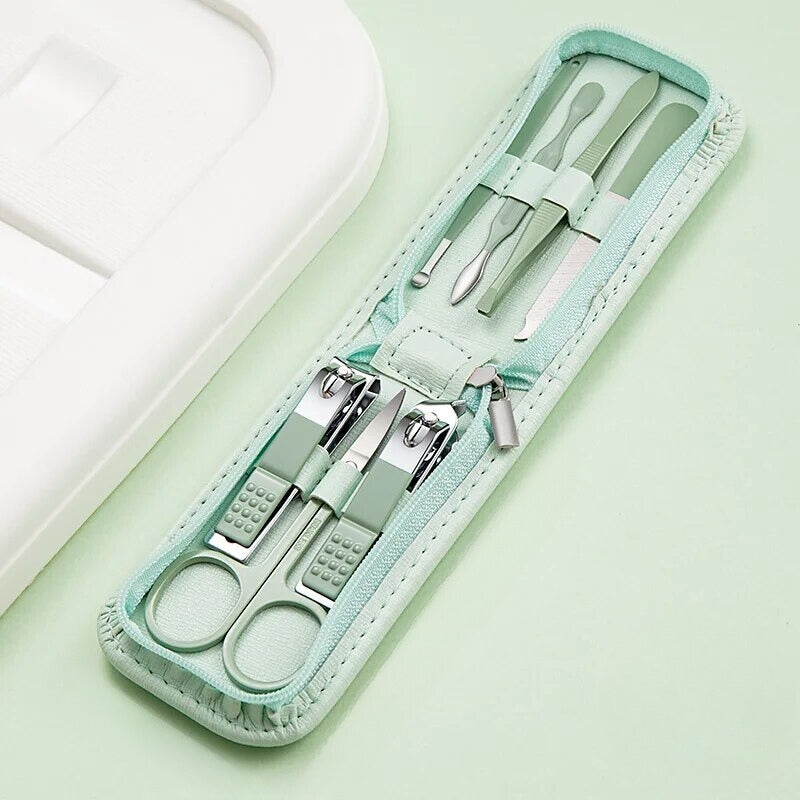nagelclipper im handgepäck - Grün 7 Teile