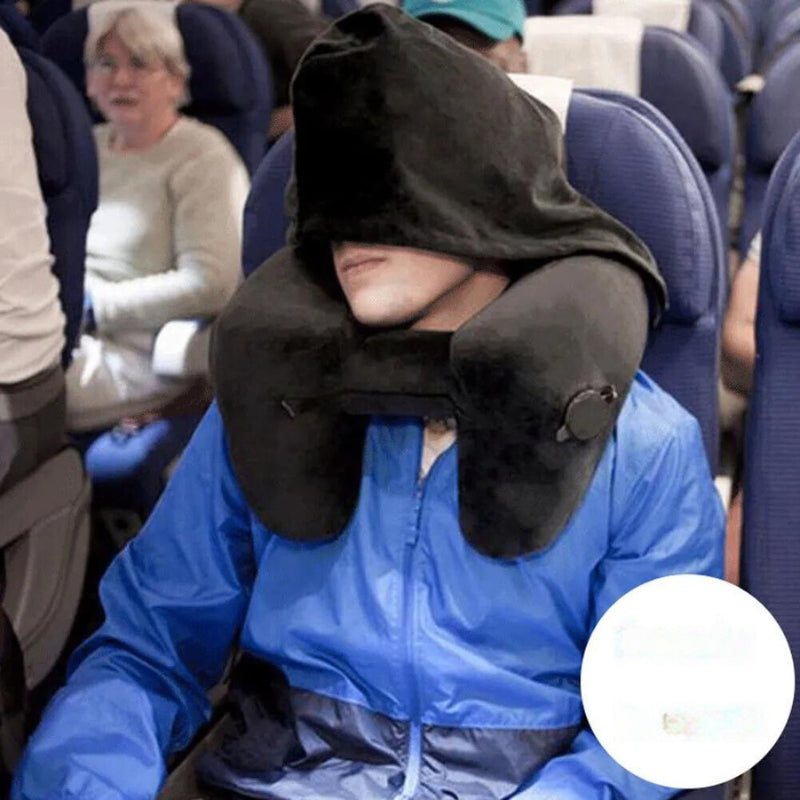 aufblasbares reise kissen flugzeug - Blau