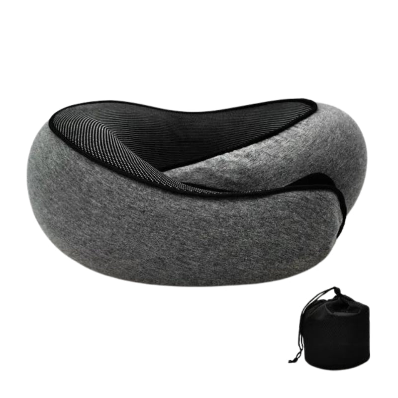 nackenstütze reise memory foam - Grau Velcro-Verschluss