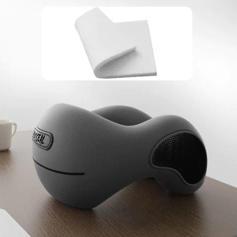 viskoelastisches reise kissen flugzeug - Grau - Rosa