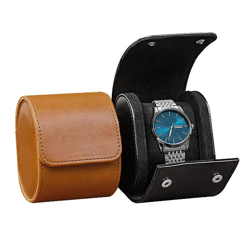 reise uhren etui - Schwarz - Braun