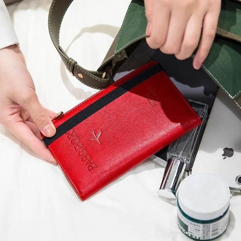 rotes leder reisepassetui - Schwarz - Dunkelbraun - Hellbraun - Rosa - Rot - Grau - Marineblau - Türkis