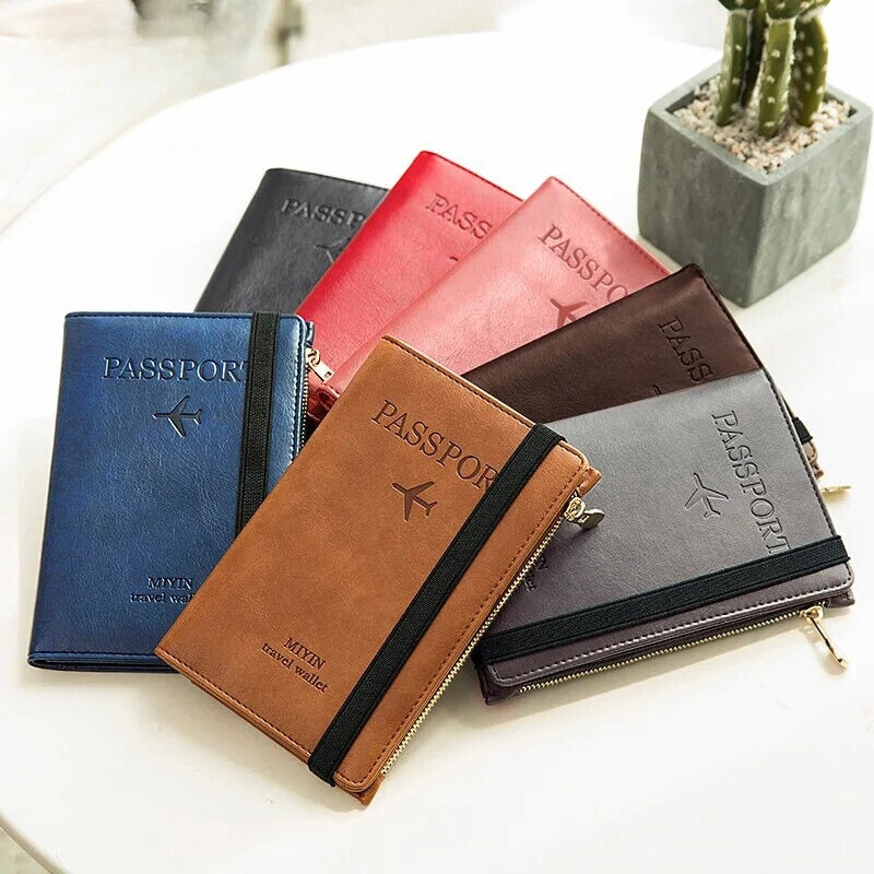 leder reisepass etui frau - Schwarz - Dunkelbraun - Hellbraun - Rosa - Rot - Grau - Marineblau - Türkis