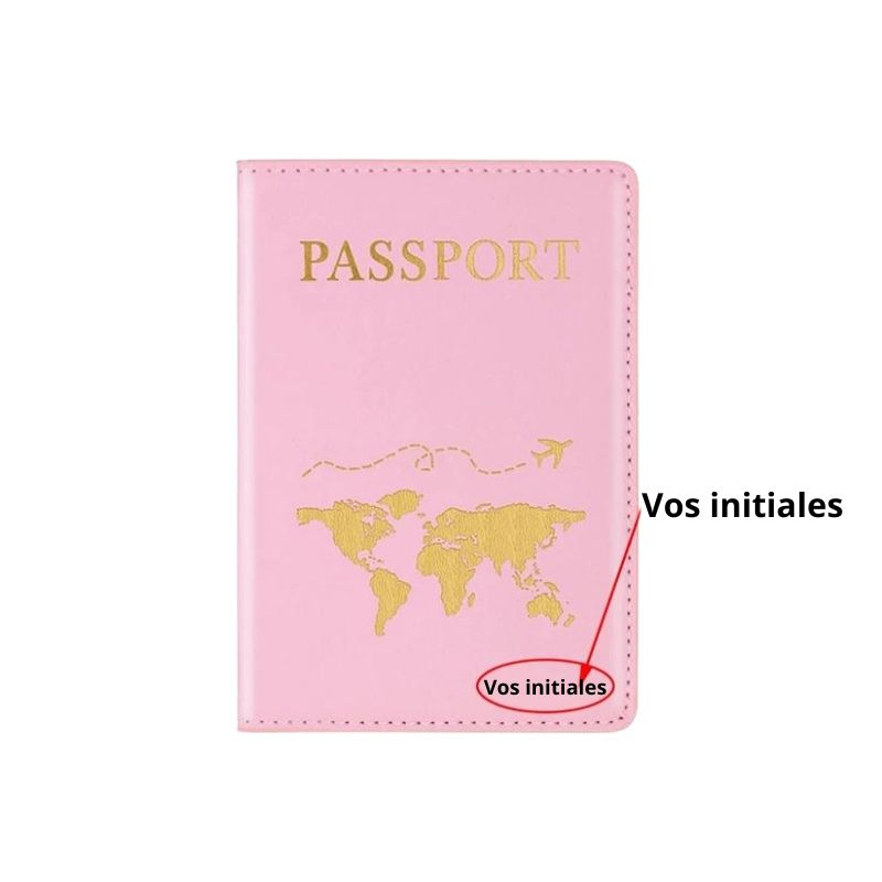 personalisierbares reisepass etui - Rosa