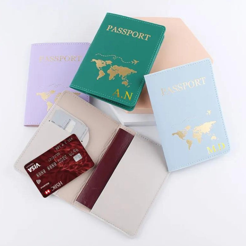 personalisierbare reisepasshülle - Schwarz - Rosa - Weiß - Grau - Blau - Violett - Braun - Grün