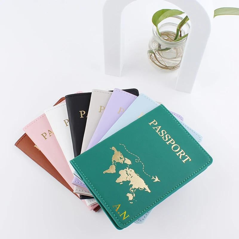 personalisierte reisepasshülle herren - Schwarz - Rosa - Weiß - Grau - Blau - Violett - Braun - Grün