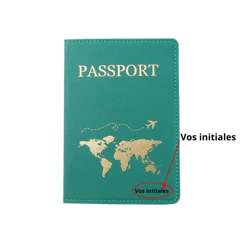 personalisierter familien reisepass schutz - Grün