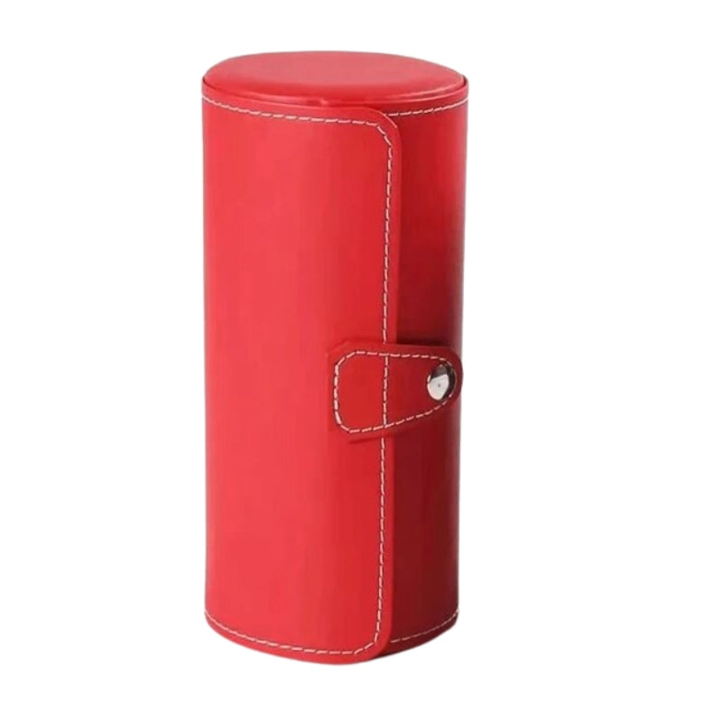 leder reiseetui für uhren - Rot