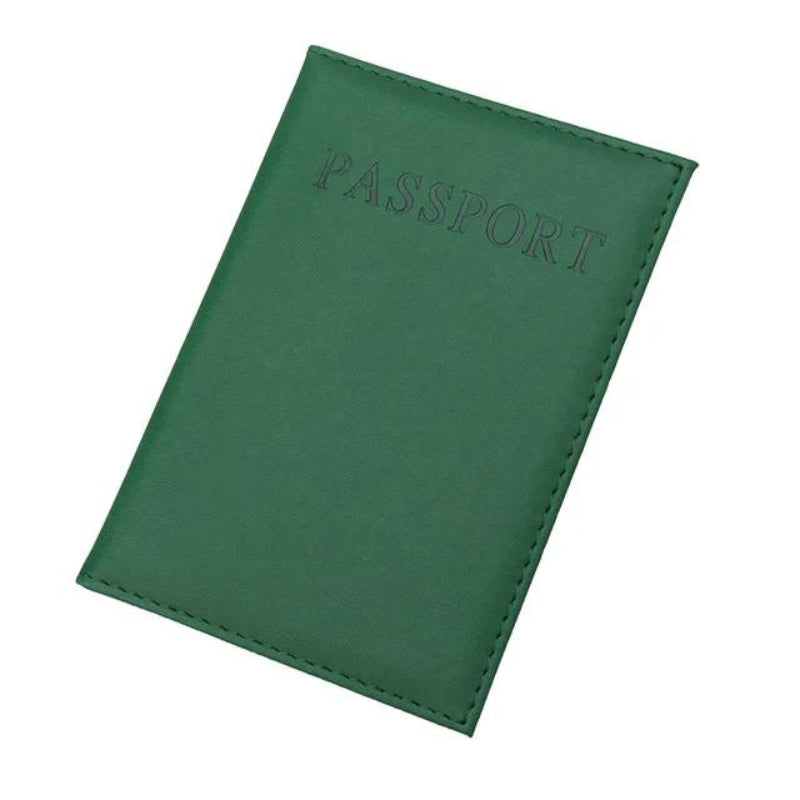 leder reisepass schutz - Dunkelgrün