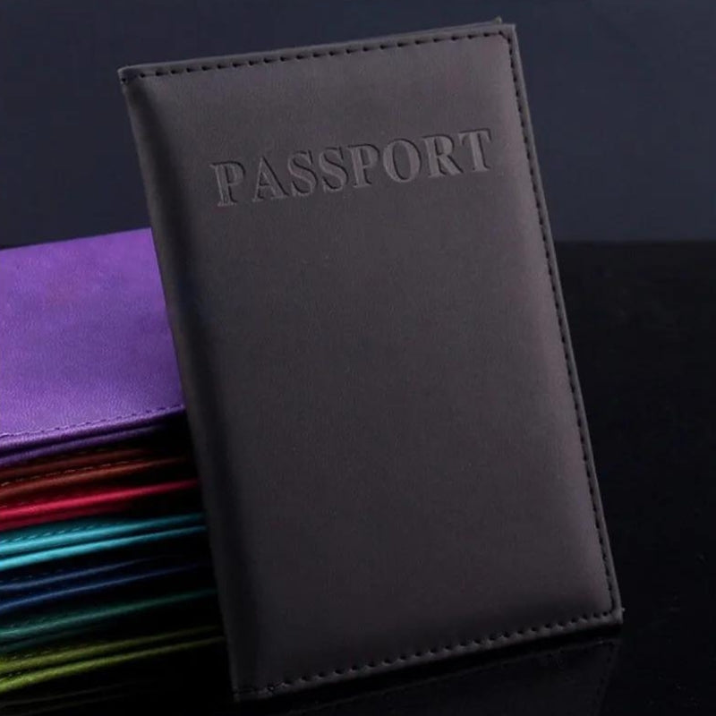 reisepasshülle etui - Braun - Rot - Violett - Hellgrün - Schwarz - Himmelblau - Dunkelgrün - Rosa - Orange - Marineblau