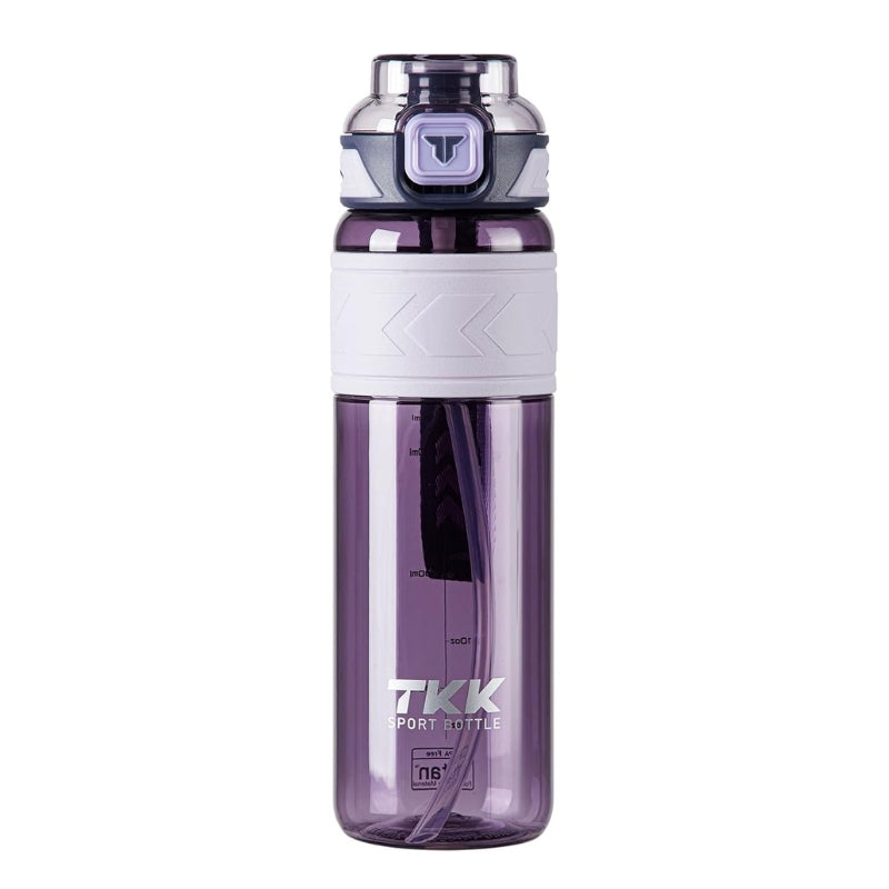 plastikflasche mit strohhalm - Violett - 600ml