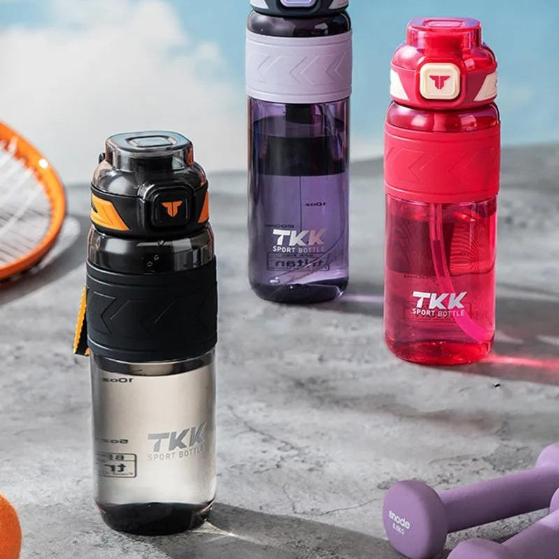 trinkflasche mit integriertem strohhalm - Schwarz - Grün - Violett - Rosa - Weiß