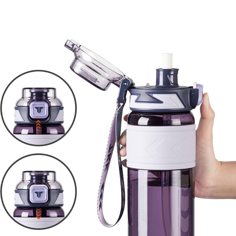 flasche mit integriertem strohhalm - Schwarz - Grün - Violett - Rosa - Weiß