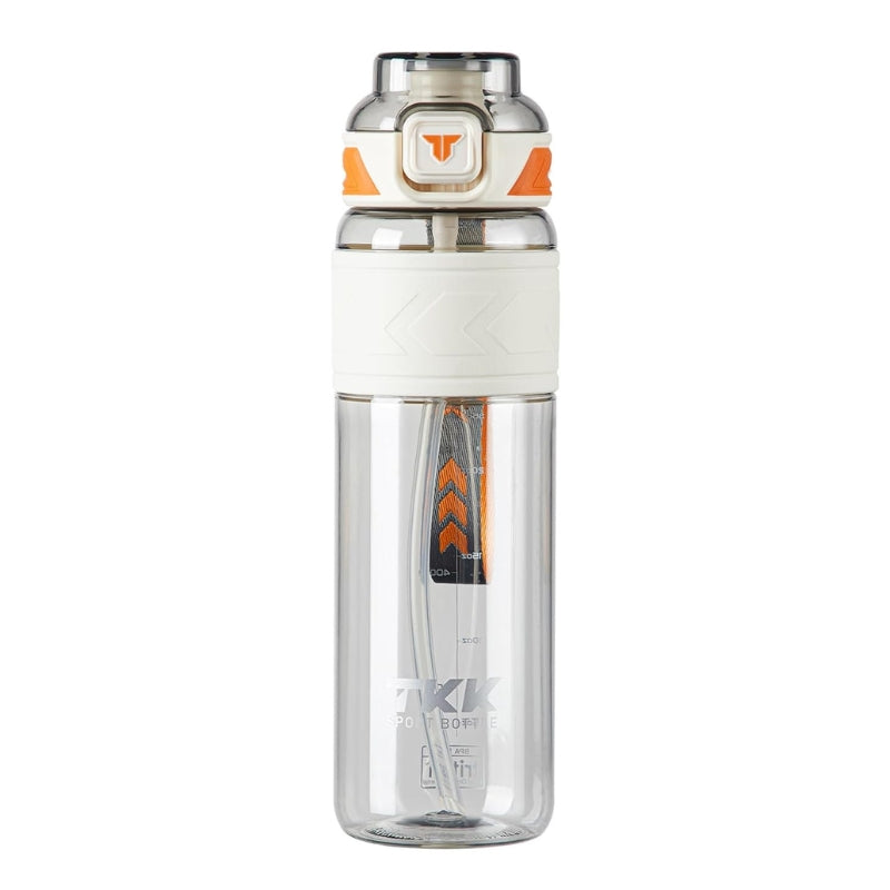 sportflasche mit strohhalm - Weiß - 600ml