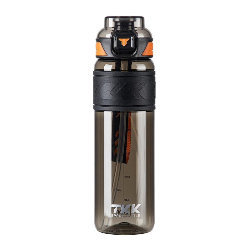trinkflasche mit integrierten strohhalm - Schwarz - 600ml