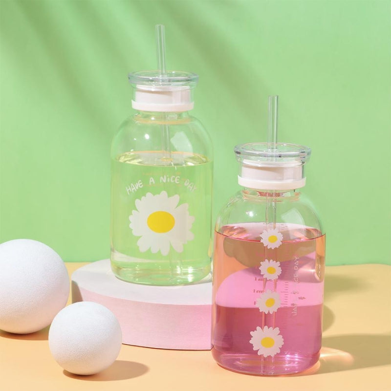 trinkflasche mit integrierten strohhalm - Weiß - Transparent