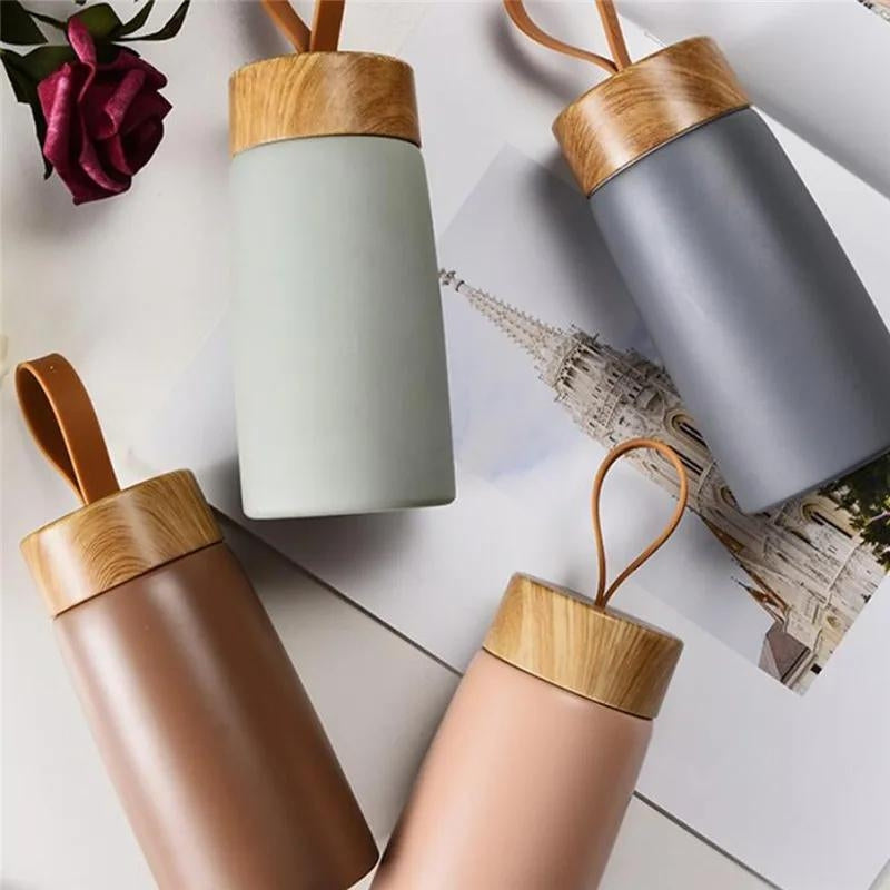 thermosflasche für kinder - Braun - Rosa - Grün - Grau