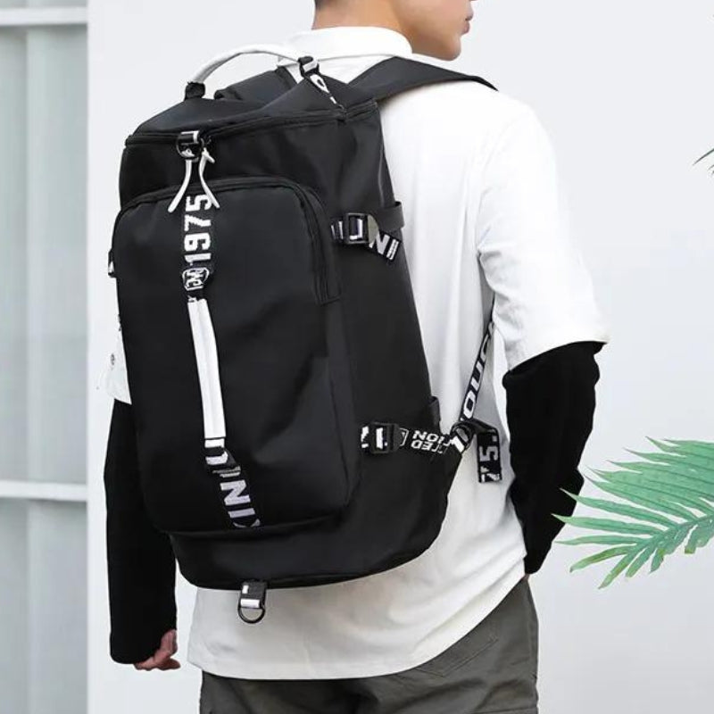 großer rucksack - Schwarz - Grau - Blau - Ahornblattblau - Ahornblattrosa - Mehrfarbig - Ahornblattrot