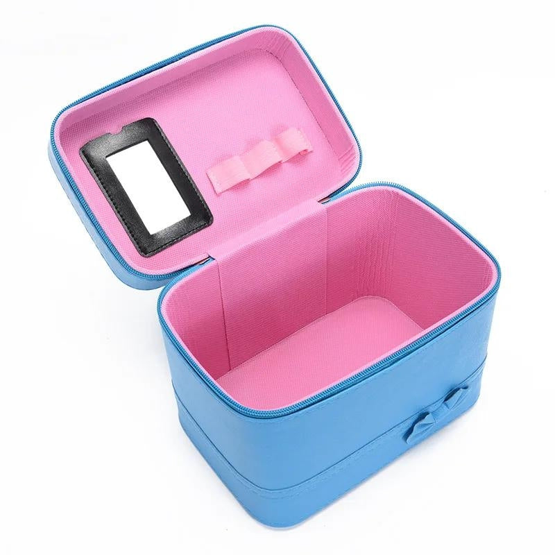 kleiner kosmetikbeutel frau offenes innere - Fuchsia - Schwarz - Blau - Rosa - Rot