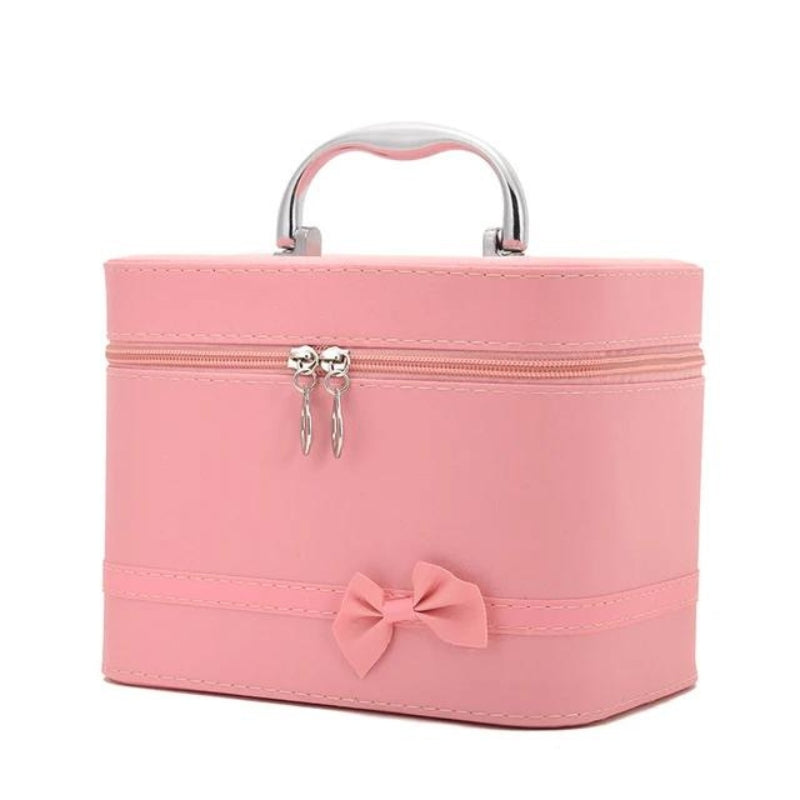 großer koffer und kosmetiktasche - Rosa