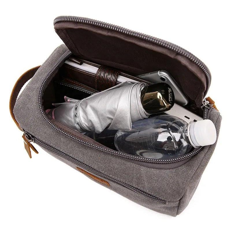 kosmetiktasche große größe - Blau - Schwarz - Grau - Braun
