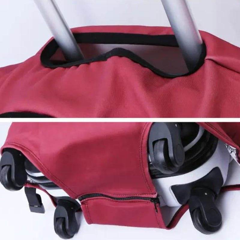 schutzhülle für rollkoffer - Grün Panda-Motiv - Grün Kleines Katzenmotiv - Grün Vogelmotiv - Rot Hasenmotiv - Rot Kleines Katzenmuster - Blau Stadtmuster - Blaues Halbkreis-Muster - Blaues Hundemuster - Schwarzes Tigermuster - Schwarz Reisestempel Motiv - Schwarz Motiv Reisespuren - Schwarz Graffiti Muster - Schwarz Muster Boom Party - Braun Reise Sticker Motiv