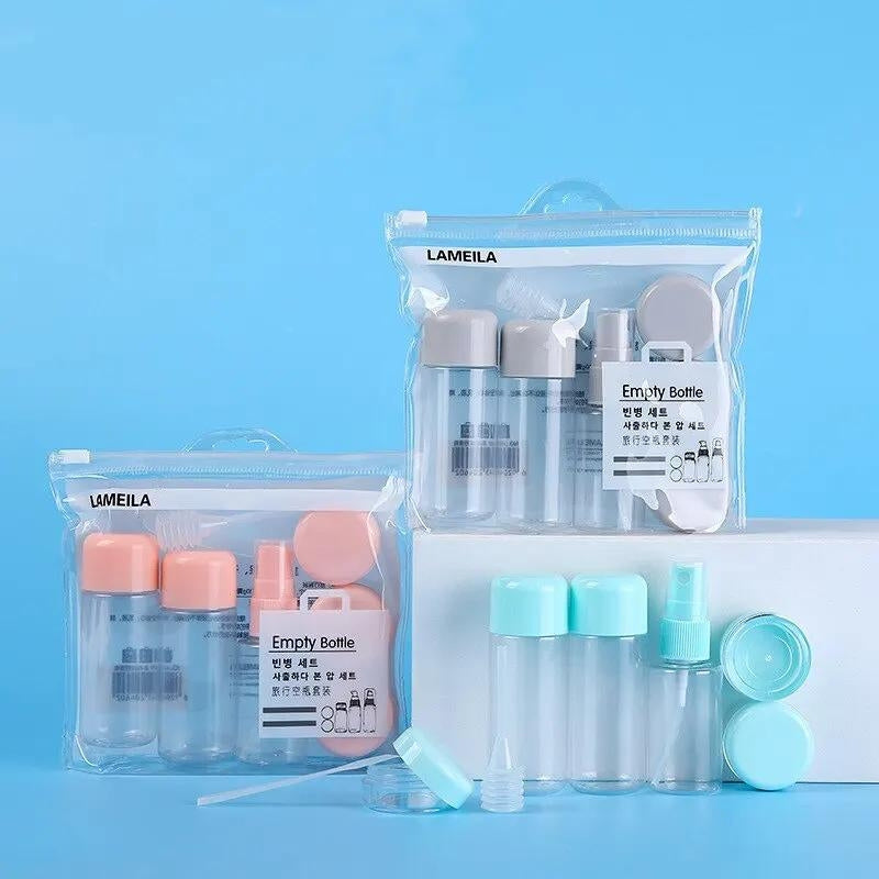 leeres flaschen reiseset - Weiß - Blau - Rosa - Grau