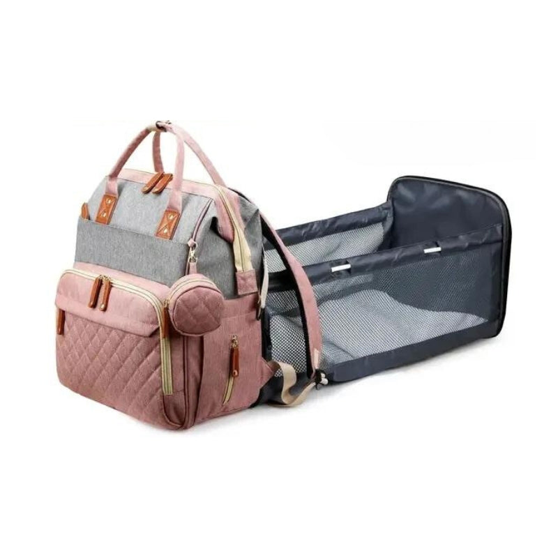 wickeltasche bett - Schwarz - Rosa