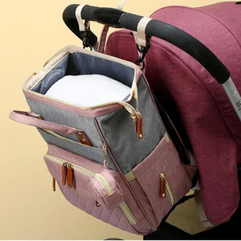 faltbares baby wickelbett offenes fach - Schwarz - Rosa