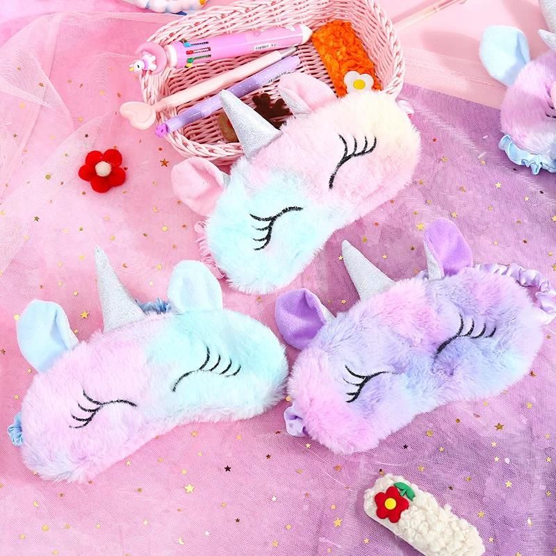 schlafmaske einhorn - Rosa - Violett - Blau