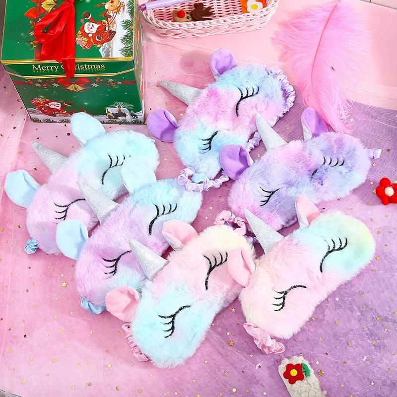 einhorn schlafmaske - Rosa - Violett - Blau