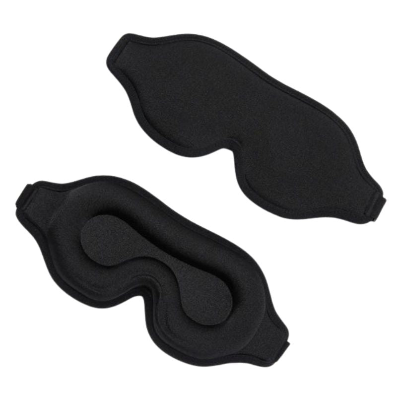 maske zum schlafen im flug - Schwarz 2
