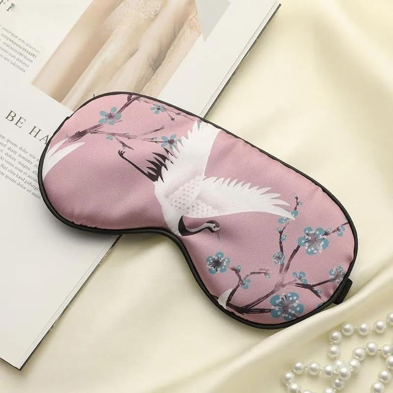 seidenmaske für frauen - Blau - Rosa
