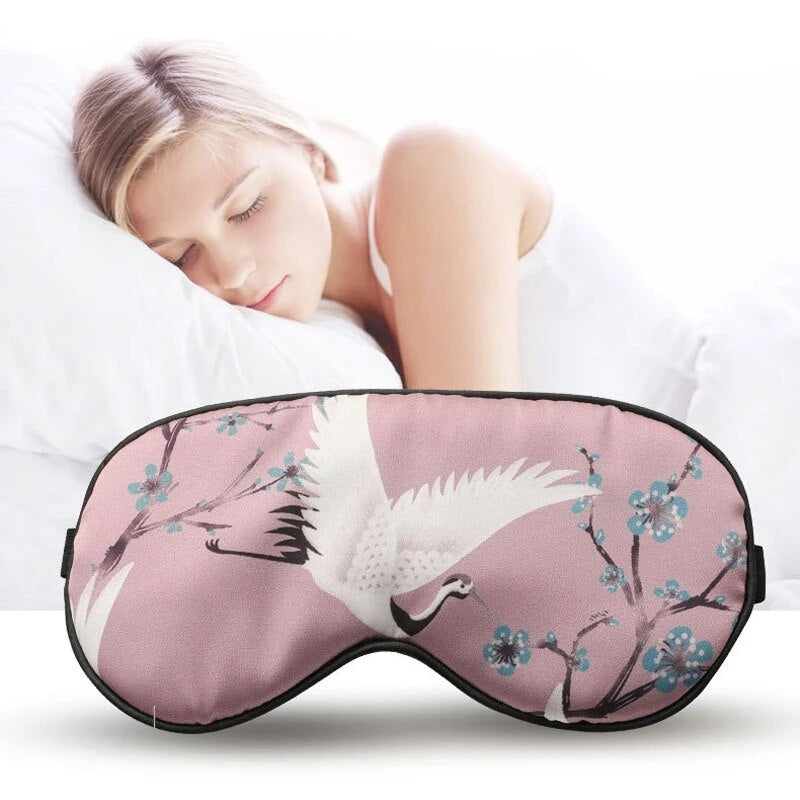 schlafmaske seide frau - Blau - Rosa