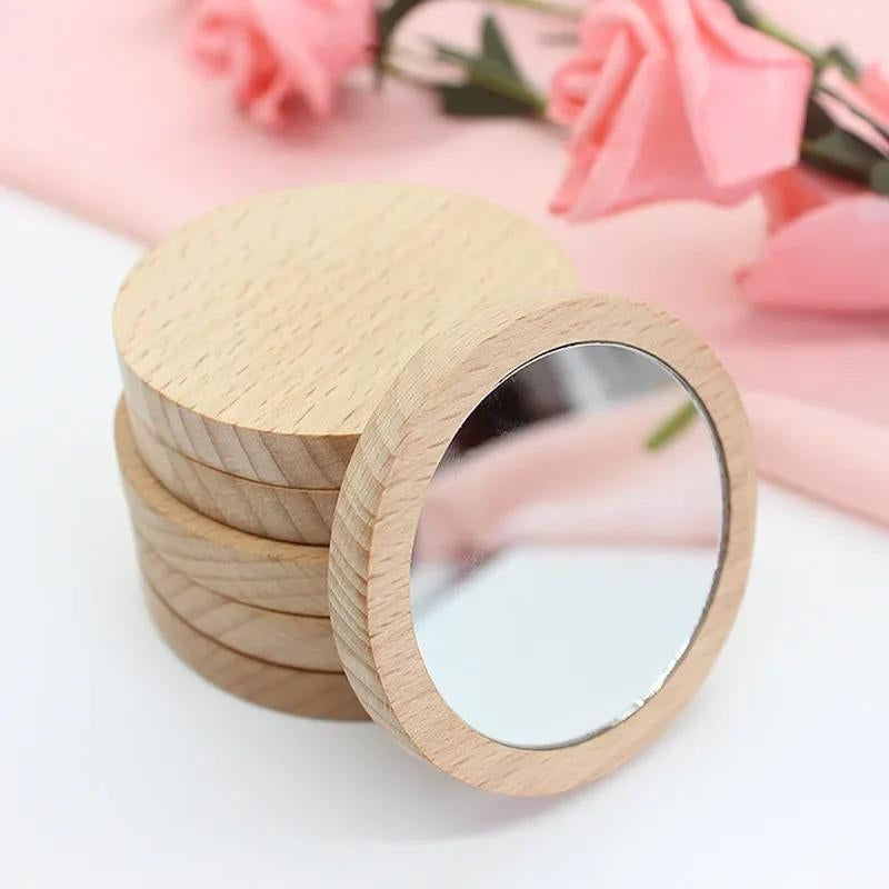 taschen spiegel aus holz - Holz