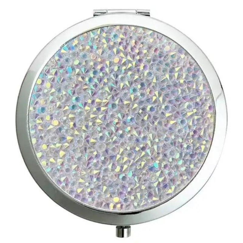 luxus taschen spiegel - Silber mit Strass