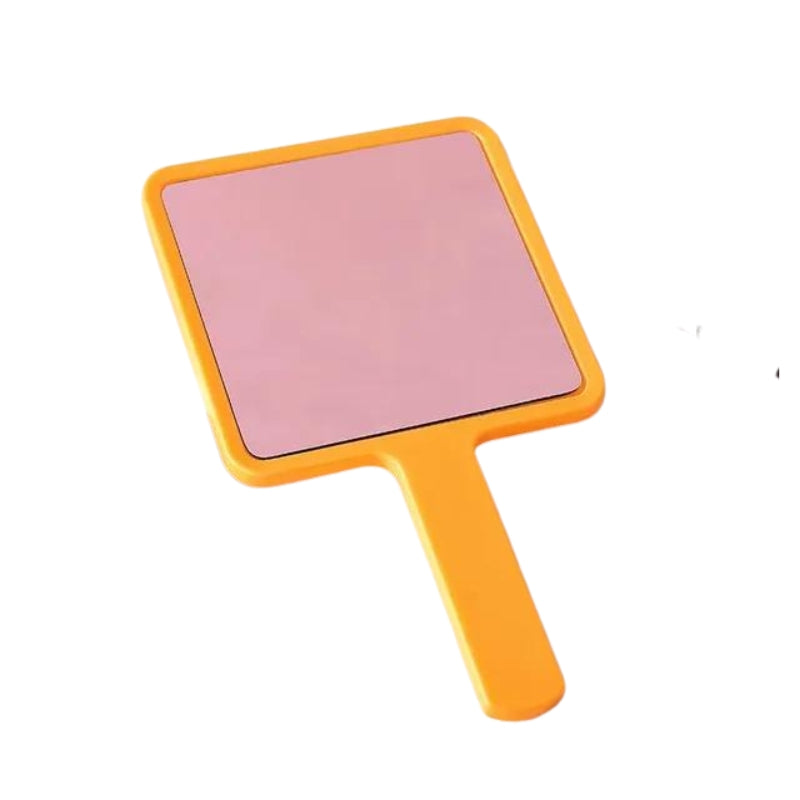 taschen spiegel frau - Orange - Quadratisch mit Griff