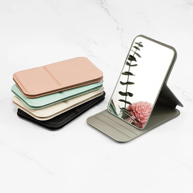 vintage antiker taschenspiegel - Schwarz - Grün - Grau - Rosa - Beige