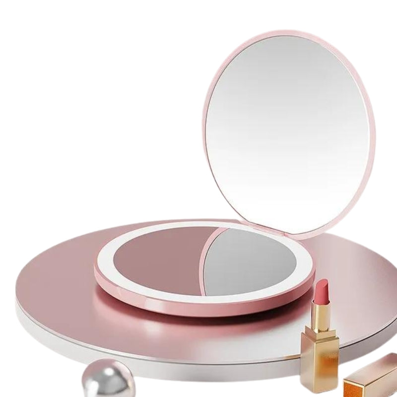 beleuchteter taschen spiegel - Rosa