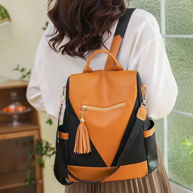 kleiner wander rucksack für frauen - Orange und schwarz - Orange und braun - Orange und grau