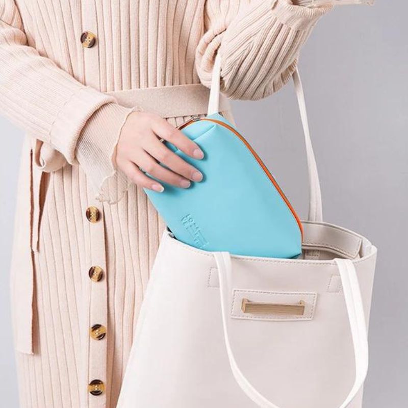 kleine kosmetiktasche für frauen - Blau - Himmelblau - Rosa - Rot - Gelb