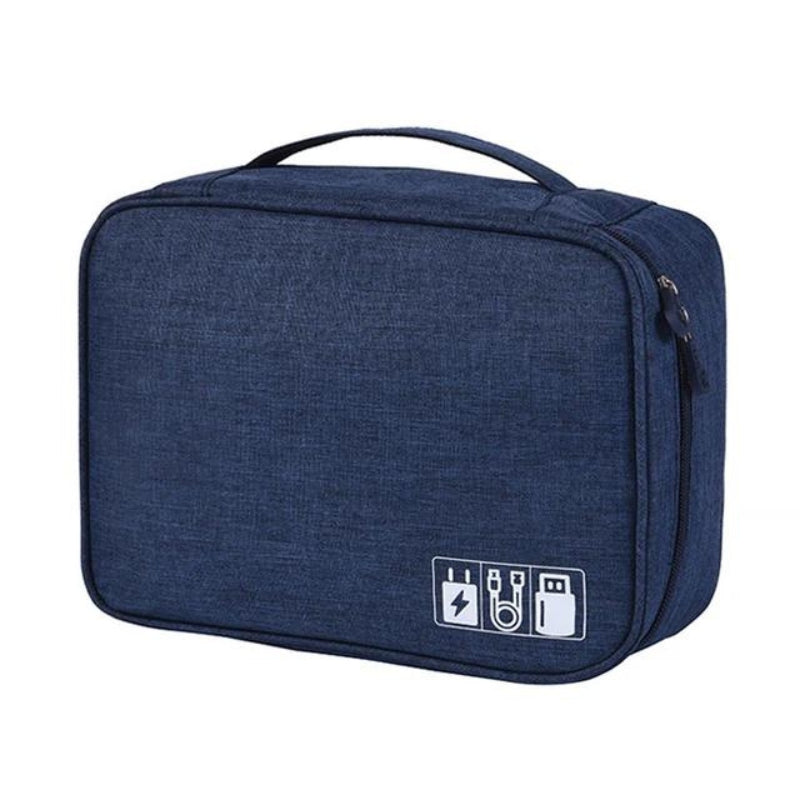 usb-kabel organizer tasche reise - Marineblau