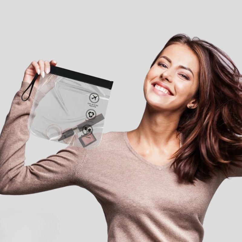 transparente tasche für flugreisen - Schwarz