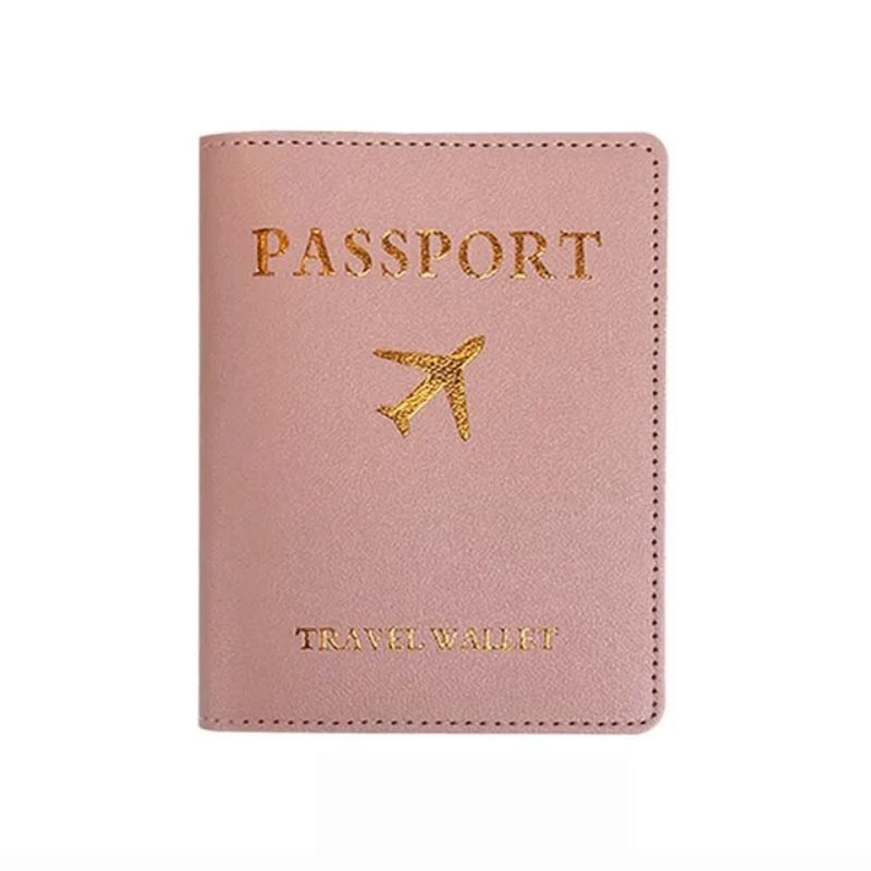leder bankkartenetui damen - Rosa - Goldene Gravur