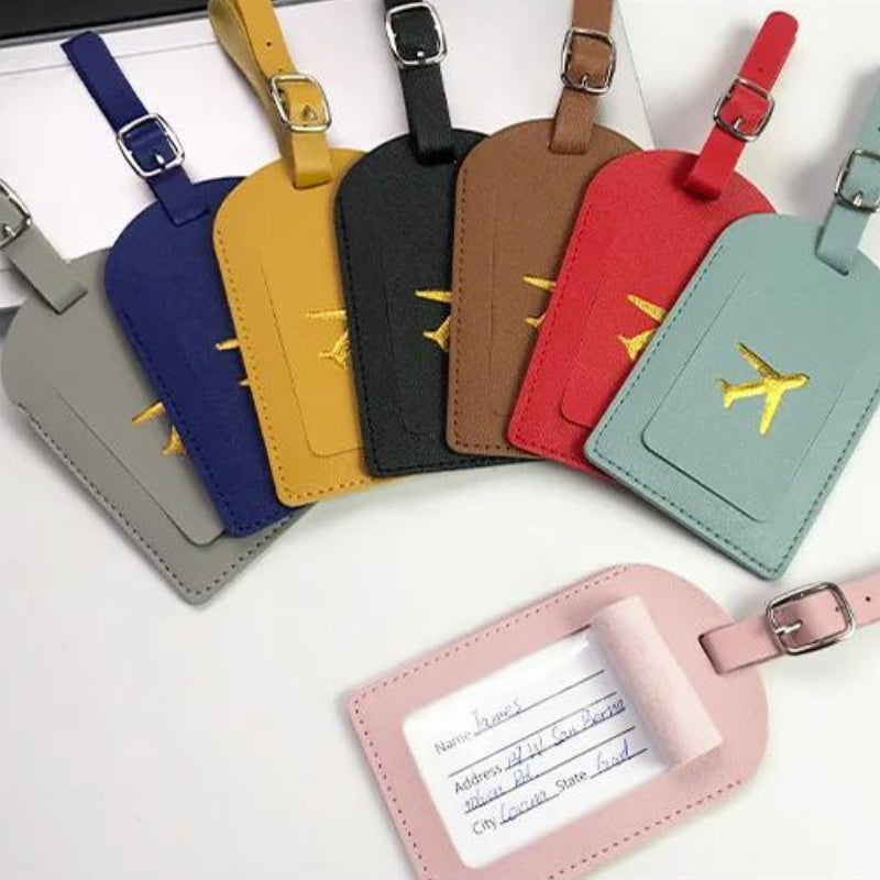 koffer identifikationsetikett - Schwarz - Himmelblau - Blau - Grau - Braun - Rosa - Rot - Gelb