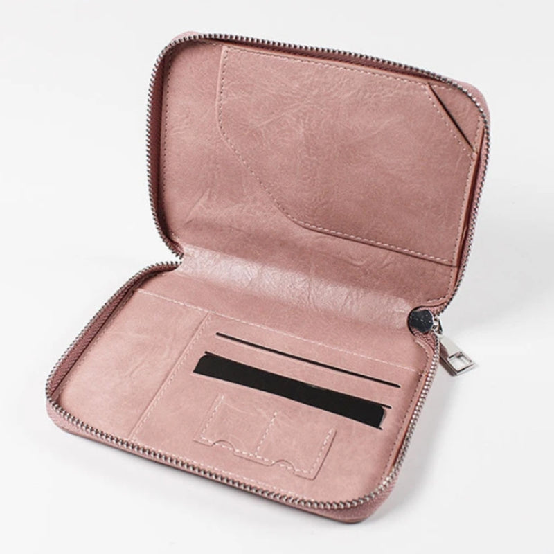 geldbörse damen anti rfid - Rosa - Schwarz - Grau - Dunkelbraun - Rot - Hellbraun