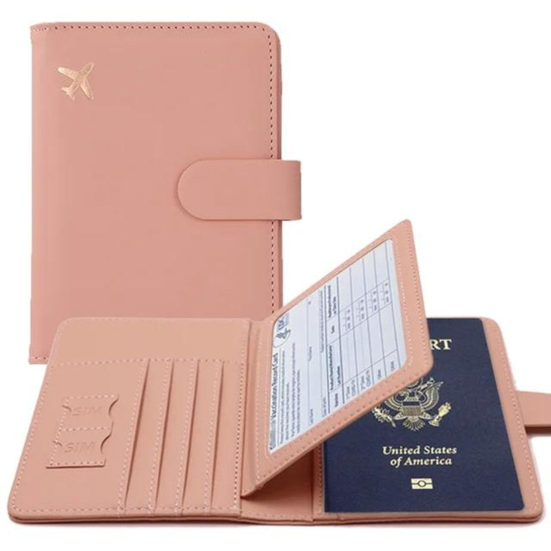 leder reisepasshülle - Rosa