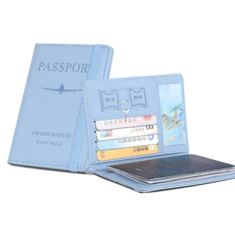 geldbörse damen schutz rfid - Himmelblau