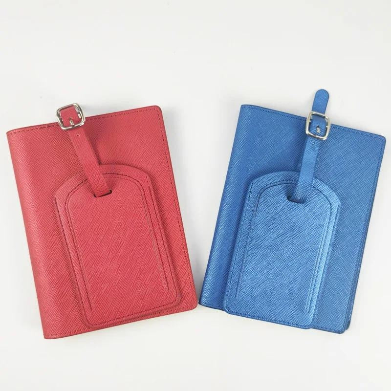 leder reisepassetui - Braun - Schwarz - Blau - Rot - Grau