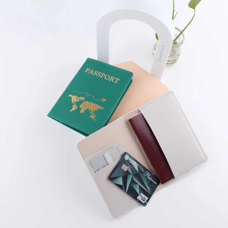 pass etui - Grün - Schwarz - Weiß - Grau - Rosa - Braun - Blau - Violett